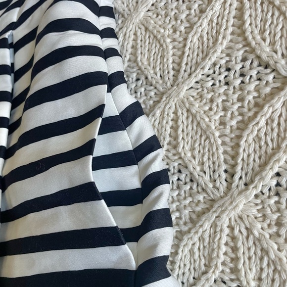 Kate Spade Mariella Black & White Striped Fit & Flare Dress Bow Print - Picture 9 of 12